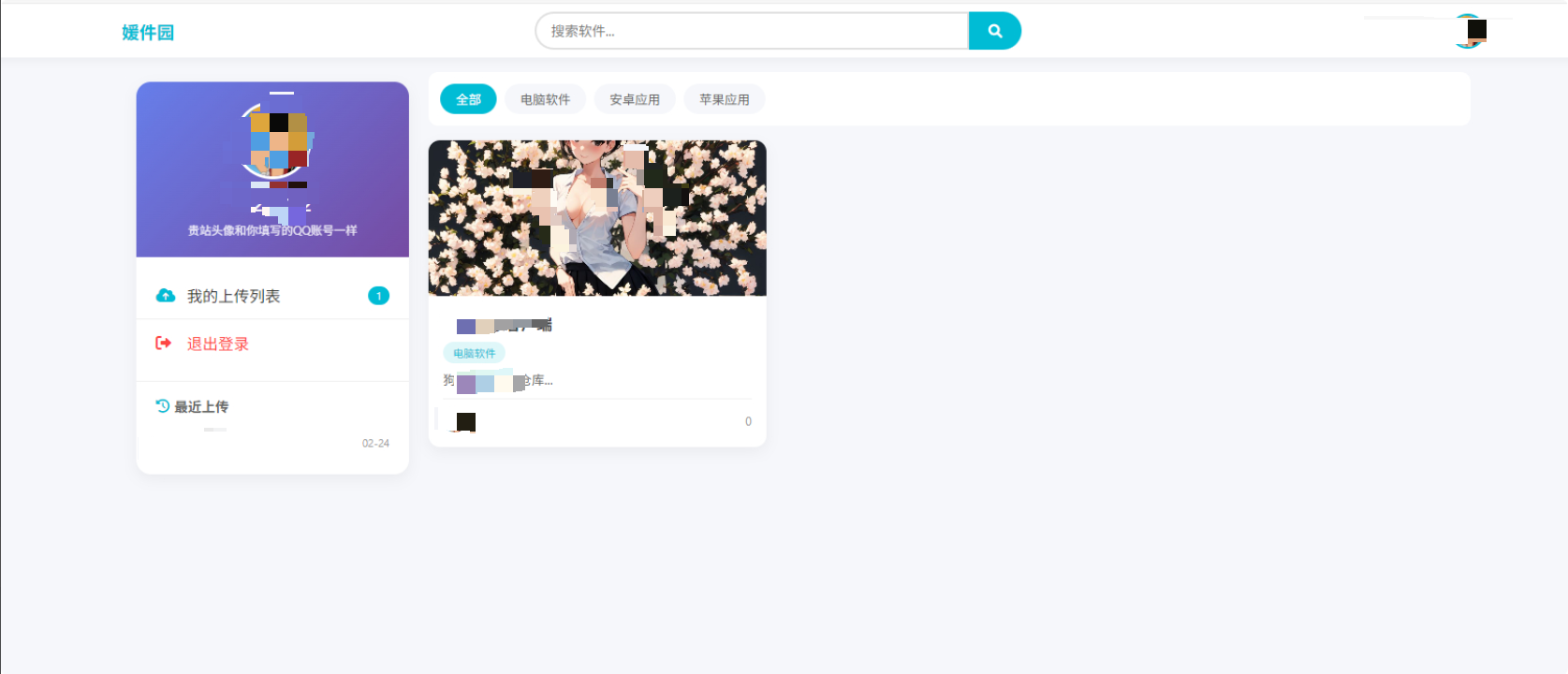 软件库网站源码 – pc端移动端自适应封面