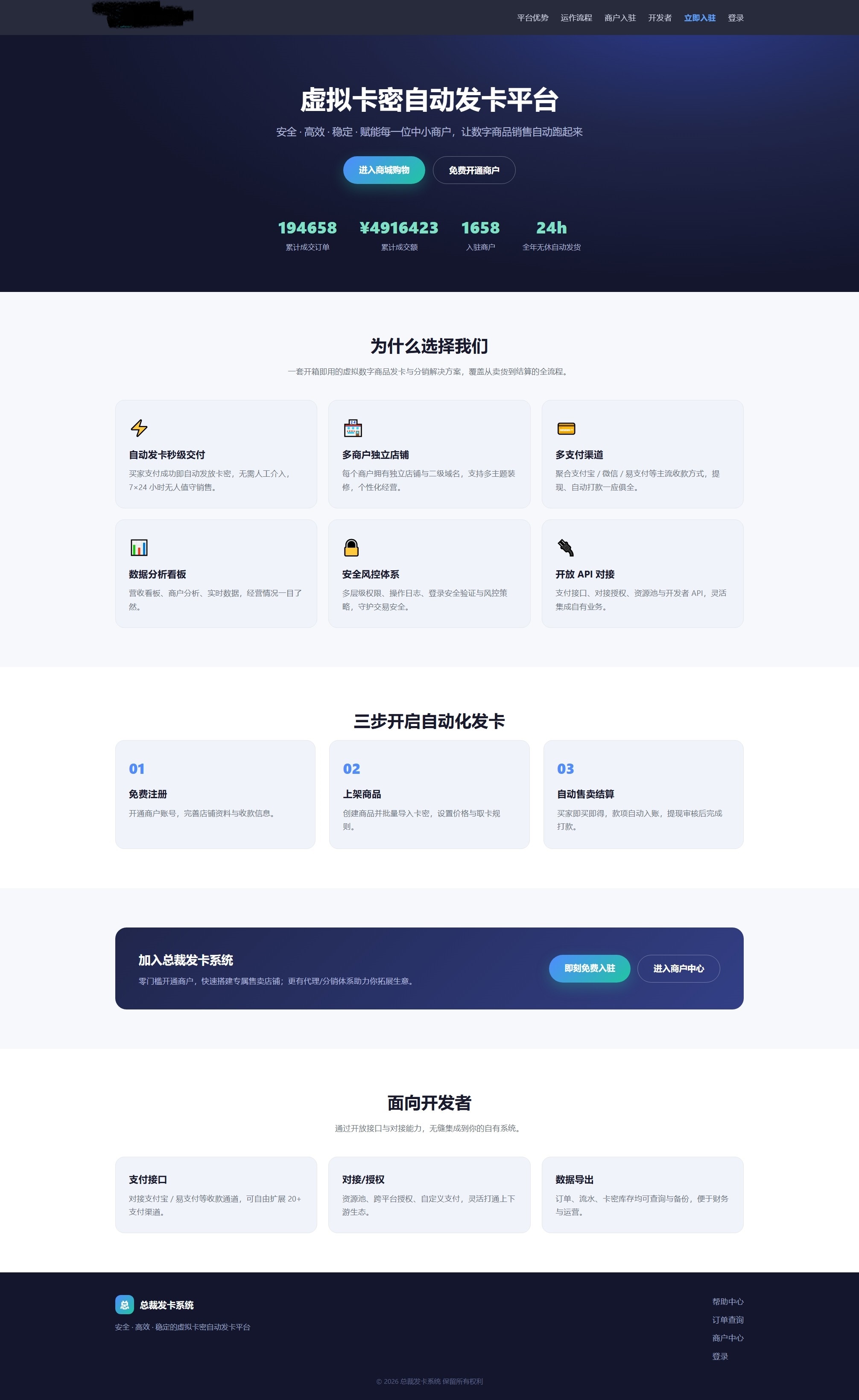 总裁自动发卡系统源码封面